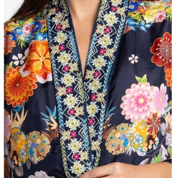 NWT JOHNNY WAS Silk REVERSIBLE Narniay Kimono KIMONO SIZE XL - Picture 11 of 13